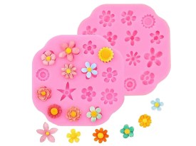 Molde silicona fondant 15 flores surtidas 